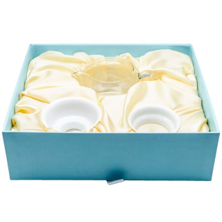 SOUPRAVA SKLENĚNÝ DŽBÁNEK A SÍTKO